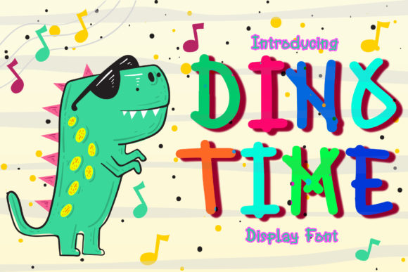 Dino Time: A Playful Display Font for Campaign Creators