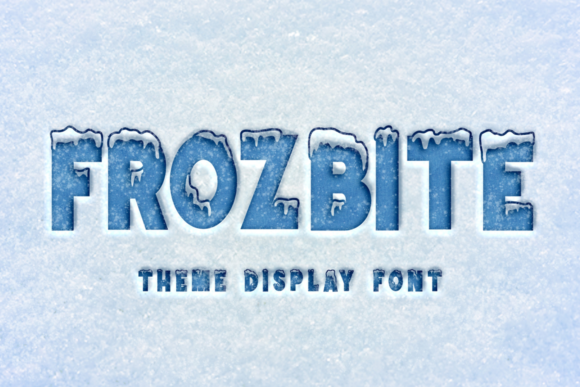 Frozbite: A Bold Display Font That Anchors Winter Branding