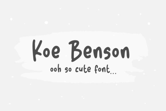 Koe Benson: A Sweet Display Font for Cozy Editorial Design