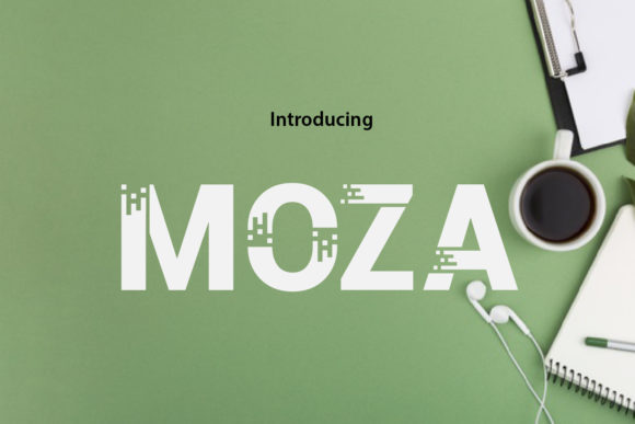 Moza: A Bold Display Font for Eclectic Brand Identities