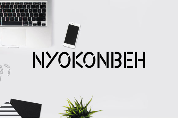 Nyokonbeh: A Display Font That Turns Abstract Shapes Into Brand Voices