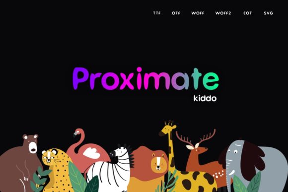 Proximate Kiddo: A Playful Display Font That Pops on Real Business Materials