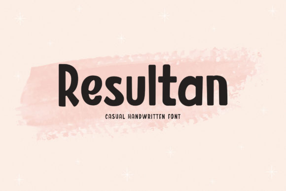 Resultan Font: A Charming Display Typeface for Handmade Goods