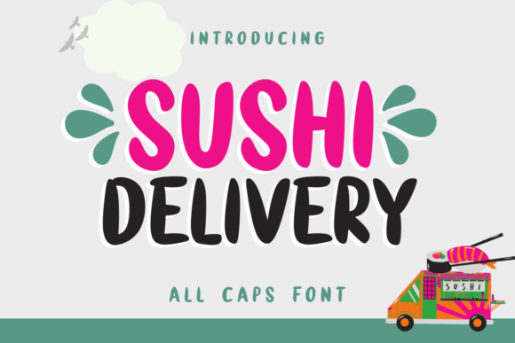 Sushi Delivery: A Bold Display Font for Digital Brands